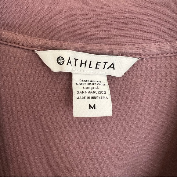 Athleta retroterry wrap sweatshirt in mauve Dusty purple activewear Size M - Picture 7 of 10